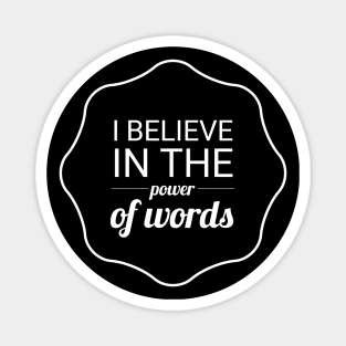 SLP I Believe In The Power Of Words Magnet